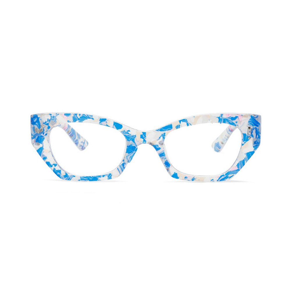 laureles Small Square Blue Light Blocking Reading Glasses Women Clear Lens Computer Cat Eye Readers Eyewear (c1, 2, x)