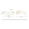 laureles Small Square Blue Light Blocking Reading Glasses Women Clear Lens Computer Cat Eye Readers Eyewear (c1, 2, x) view 4