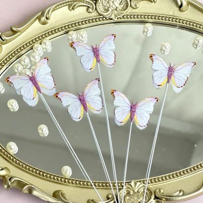 10sets Elegant Butterfly Cake Decorations, Butterfly Cake Decorations Suitable For Party/Anniversary/Birthday Party Decoration Cupcake Decorations(Purple)