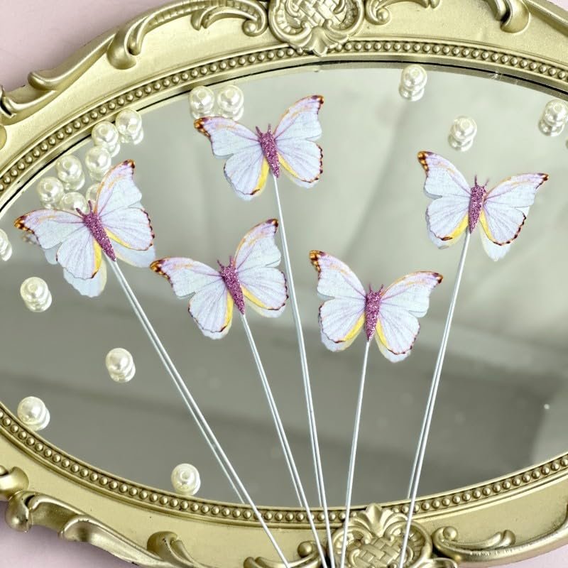 10sets Elegant Butterfly Cake Decorations, Butterfly Cake Decorations Suitable For Party/Anniversary/Birthday Party Decoration Cupcake Decorations(Purple)