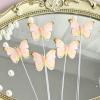 10sets Elegant Butterfly Cake Decorations, Butterfly Cake Decorations Suitable For Party/Anniversary/Birthday Party Decoration Cupcake Decorations(Purple) view 3