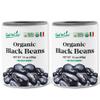 Food to Live Organic Canned Black Beans, 14 oz (Pack of 2) - Unsalted Non-GMO Frijoles Negro. Perfect for Salads, Soups, Stews. Vegan. Made in Italy view 1