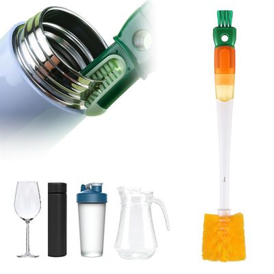 5-in-1 Bottle Brush, 2025 Bottle Cleaner Brush, Straw Cleaning Brush, Cleaning Brushes for Small Spaces, Water Bottle Cleaning Brush (Yellow)