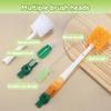 5-in-1 Bottle Brush, 2025 Bottle Cleaner Brush, Straw Cleaning Brush, Cleaning Brushes for Small Spaces, Water Bottle Cleaning Brush (Yellow) view 2