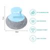 10er Pack Stainless Steel Wool Scrubber with Handle, Pot Scrubbers Dish Scrubber Cleaning Brush Wash for Dish, Stainless Steel Scrubbing Brushes Cleaning Supplies for Pots, Pans, Grills, Sink (Blue) view 4
