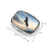 Pill Box Eagle Mountains Square Pill Case for Purse & Pocket 2 Compartment Medicine Pill Organizer Portable Travel Pillbox Medicine Vitamin Cod Liver Oil Storage Box view 2