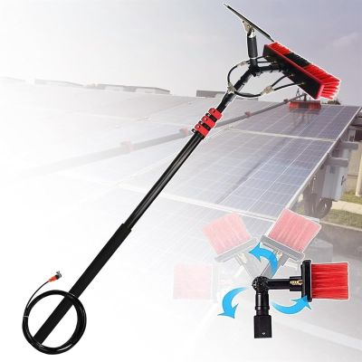 icVantA Telescopic Window Cleaner 3.6-11M Washing Kit Water Fed BrushTelescopic Cleaning BrushSqueegee and Soap DispenserWindow Cleaning PoleWater Fed Telescopic,7.2M