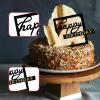 10 Pack Happy Birthday Cake Topper Black Mirror Cake Topper Acrylic DIY Cupcake Toppers Side Cake Decorations Cake Inserts Cake Decorating Supplies for Birthday Party Cake Desserts view 3