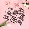 10 Pack Happy Birthday Cake Topper Black Mirror Cake Topper Acrylic DIY Cupcake Toppers Side Cake Decorations Cake Inserts Cake Decorating Supplies for Birthday Party Cake Desserts view 4