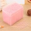 1100pcs Box Double Head Teeth Cleaning Toothpick Oral Care Floss Pick for Most People Yellow (Rose) view 1