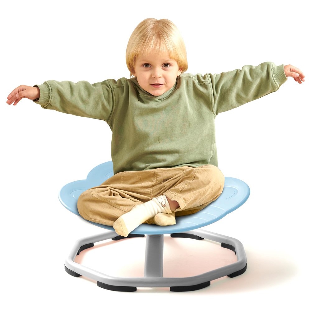 Almast Kids Spinning Chair for Autistic Kids (Blue) Cats Paw Shape Sensory Spinning Chair | Indoor Autism Toy | Ages 3+ | 220 lbs Capacity