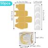50 Pieces Eid Mubarak Boxes, Ramadan Goodie Gable Boxes, Reflective Paper Crescent Design Gift Boxes for Middle Eastern Festival Celebrations and Treats view 2