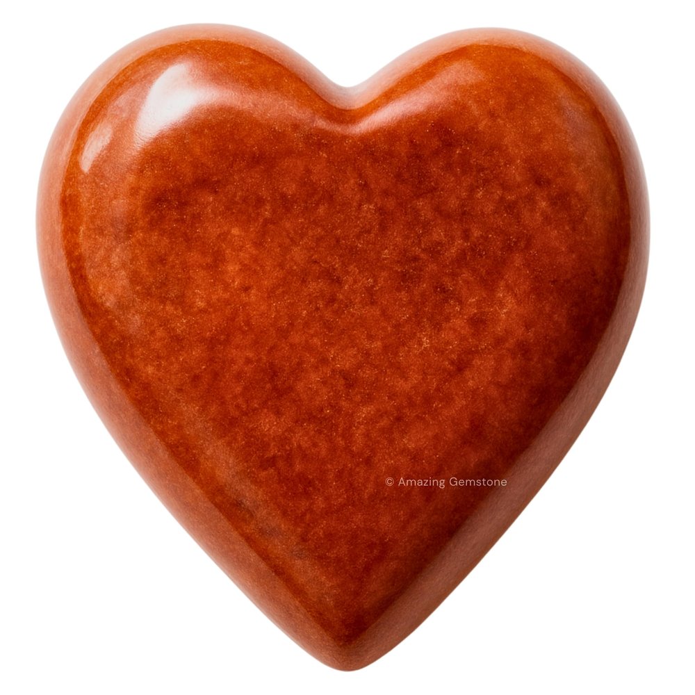 Amazing Gemstone Chocolate Jasper Crystal Heart Palm Stone - Pocket Massage Worry Stone for Natural Body Chakra Balancing, Reiki Healing and Crystal Grid
