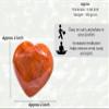 Amazing Gemstone Chocolate Jasper Crystal Heart Palm Stone - Pocket Massage Worry Stone for Natural Body Chakra Balancing, Reiki Healing and Crystal Grid view 4