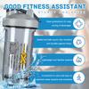 Appendix Cancer Awareness America Flag 18 Ounce Shaker Bottle Drink Mixer Leak-proof Pre Workout Protein Shakes Meal Replacement Shakes Bottles 500ML/18 Oz Gray view 2
