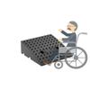 4" 5" 6" Rise Threshold Ramp Non Slip Rubber Ramp for Doorway Entryway Steps, Portable Driveway Curb Ramp with Non-Slip Surface, Garage Door Ramp for Wheelchair Scooters Motorcycles Cars(Black,50*50*1 view 1