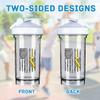 Deaf Awareness America Flag 18 Ounce Shaker Bottle Drink Mixer Leak-proof Pre Workout Protein Shakes Meal Replacement Shakes Bottles 500ML/18 Oz White view 3