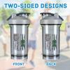 Bipolar Awareness America Flag 18 Ounce Shaker Bottle Drink Mixer Leak-proof Pre Workout Protein Shakes Meal Replacement Shakes Bottles 500ML/18 Oz Gray view 3