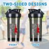 Blood Cancer Awareness America Flag 18 Ounce Shaker Bottle Drink Mixer Leak-proof Pre Workout Protein Shakes Meal Replacement Shakes Bottles 500ML/18 Oz Black view 3
