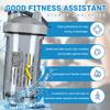 Deaf Awareness America Flag 18 Ounce Shaker Bottle Drink Mixer Leak-proof Pre Workout Protein Shakes Meal Replacement Shakes Bottles 500ML/18 Oz Gray view 2