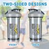 Deaf Awareness America Flag 18 Ounce Shaker Bottle Drink Mixer Leak-proof Pre Workout Protein Shakes Meal Replacement Shakes Bottles 500ML/18 Oz Gray view 3