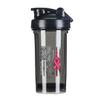 Breast Cancer Awareness America Flag 18 Ounce Shaker Bottle Drink Mixer Leak-proof Pre Workout Protein Shakes Meal Replacement Shakes Bottles 500ML/18 Oz Black view 1