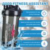 Breast Cancer Awareness America Flag 18 Ounce Shaker Bottle Drink Mixer Leak-proof Pre Workout Protein Shakes Meal Replacement Shakes Bottles 500ML/18 Oz Black view 2