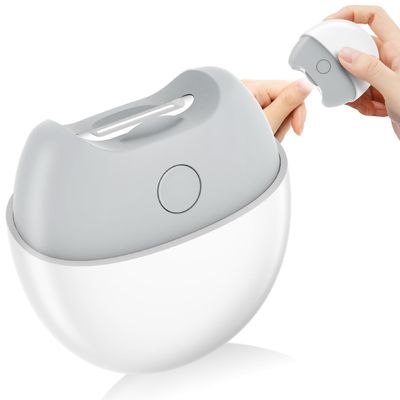 SCAIKTIG Electric Automatic Nail Clipper with Light, 2 Speeds, Magnetic Cover, Nail Scraps Storage, USB Rechargeable, Safety Electric Fingernail Trimmer for Kids, Adult, Seniors, Men, Caregivers,White