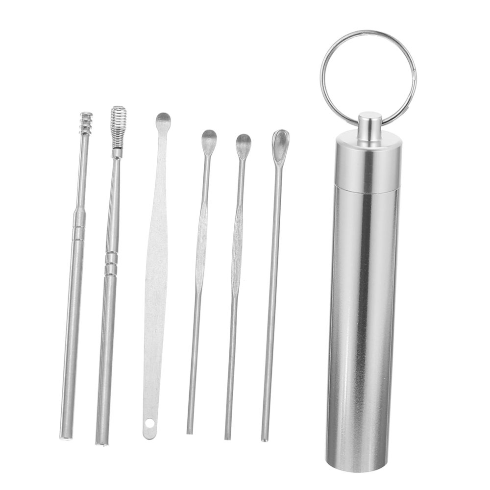 FRCOLOR 2sets Stainless Steel Earwax Picker Set Professional Ear Cleaning Tool Earwax Removal Kit Lightweight for