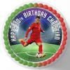 7.5 Inch Edible Cake Topper Cristiano Ronaldo Themed Birthday Party Collection of Edible Cake Decorations round view 1