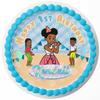 7.5 Inch Edible Cake Topper Gracies Corner Themed Birthday Party Collection of Edible Cake Decorations round view 1