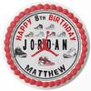 7.5 Inch Edible Cake Topper Air Fly Sneakers Themed Birthday Party Collection of Edible Cake Decorations round view 1