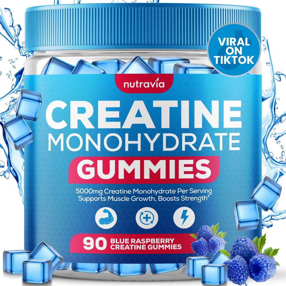 Creatine Monohydrate Gummies with 5g Creatine Monohydrate for Men and Women - Strength, Endurance, Muscle Micronized Clean HCL Creatine Instantized Creatina Monohidratada en Polvo USA (90 Gummies)