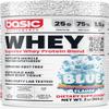 BASIC SUPPLEMENTS Whey Protein Powder, 25g Protein, Complete Amino Acid Profile, Gluten-Free, Low Fat, RBST-Free, Supports Muscle Recovery & Antibody Health view 1