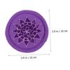 Mikinona Handmade Tibetan Buddhism Singing Bowl Cushion Pad for Meditation Embroidered Mat for Sound Bowl Teapot and Yoga Decor Small Purple view 2