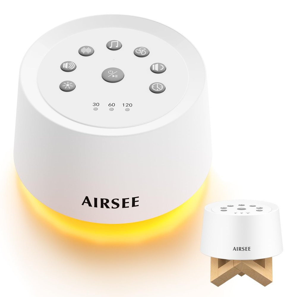 AIRSEE White Noise Sound Machine for Baby Adults, Home Office Travel