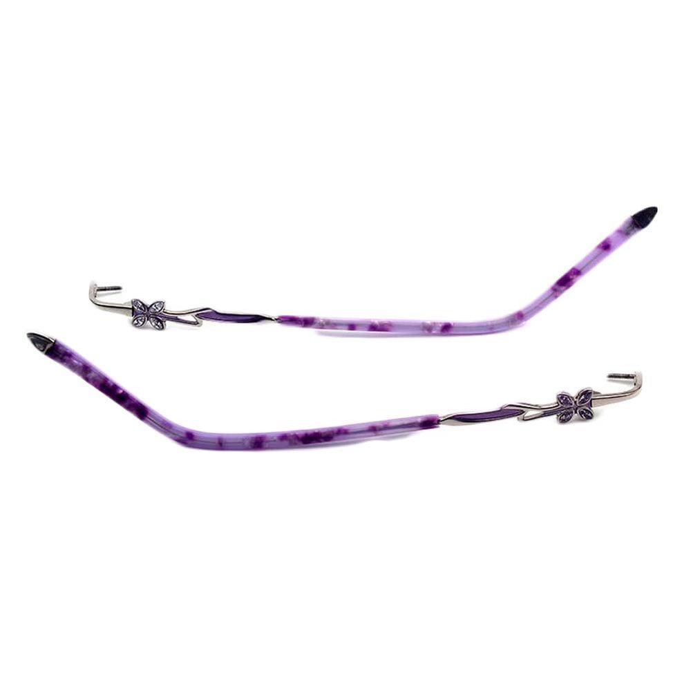 ACEFCXAUSVC Spectacle arms ReplacementGlasses arms 1 Pair Glasses Replacement Temples Arms Metal Eyeglass Repair Parts Temples for One-Hole Rimless Glasses, Purple