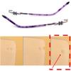 ACEFCXAUSVC Spectacle arms ReplacementGlasses arms 1 Pair Glasses Replacement Temples Arms Metal Eyeglass Repair Parts Temples for One-Hole Rimless Glasses, Purple view 2