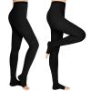 WEGITCS 2 Pairs 15-20 mmHg Compression Pantyhose, Open Toe Compression Stockings for Women, Waist High Opaque Compression Tights for Varicose Veins, Swelling, Doctor, Teacher(Black, XXL) view 1