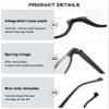 ABETOS 4 Pack Retro Half Frame Reading Glasses Half Moon Semi Rimless Readers Vintage Round Oval Eyeglasses Men Women, Tortoiseshell 3.0 view 4
