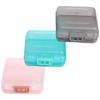 BEBEMOKO 3pcs Portable Travel Medicine Organizer Sealed Pill Cases with Compartments Lightweight and Durable for Easy Storage of Vitamins and Supplements Transparent Gray view 1