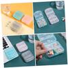 BEBEMOKO 3pcs Portable Travel Medicine Organizer Sealed Pill Cases with Compartments Lightweight and Durable for Easy Storage of Vitamins and Supplements Transparent Gray view 2