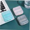 BEBEMOKO 3pcs Portable Travel Medicine Organizer Sealed Pill Cases with Compartments Lightweight and Durable for Easy Storage of Vitamins and Supplements Transparent Gray view 4