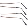 ARTIBETTER 6pairs Metal Eyeglasses Temple Arms Replacement for Broken Glasses Legs Easy to Install Comfortable Fit Stylish Design Brown view 4