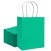 qiqee 30PCS Medium Gift Bag with Handles Bulk 11"x5"x8" Gift Bags Lake Green Bags Multiple Uses (Medium Size) view 1