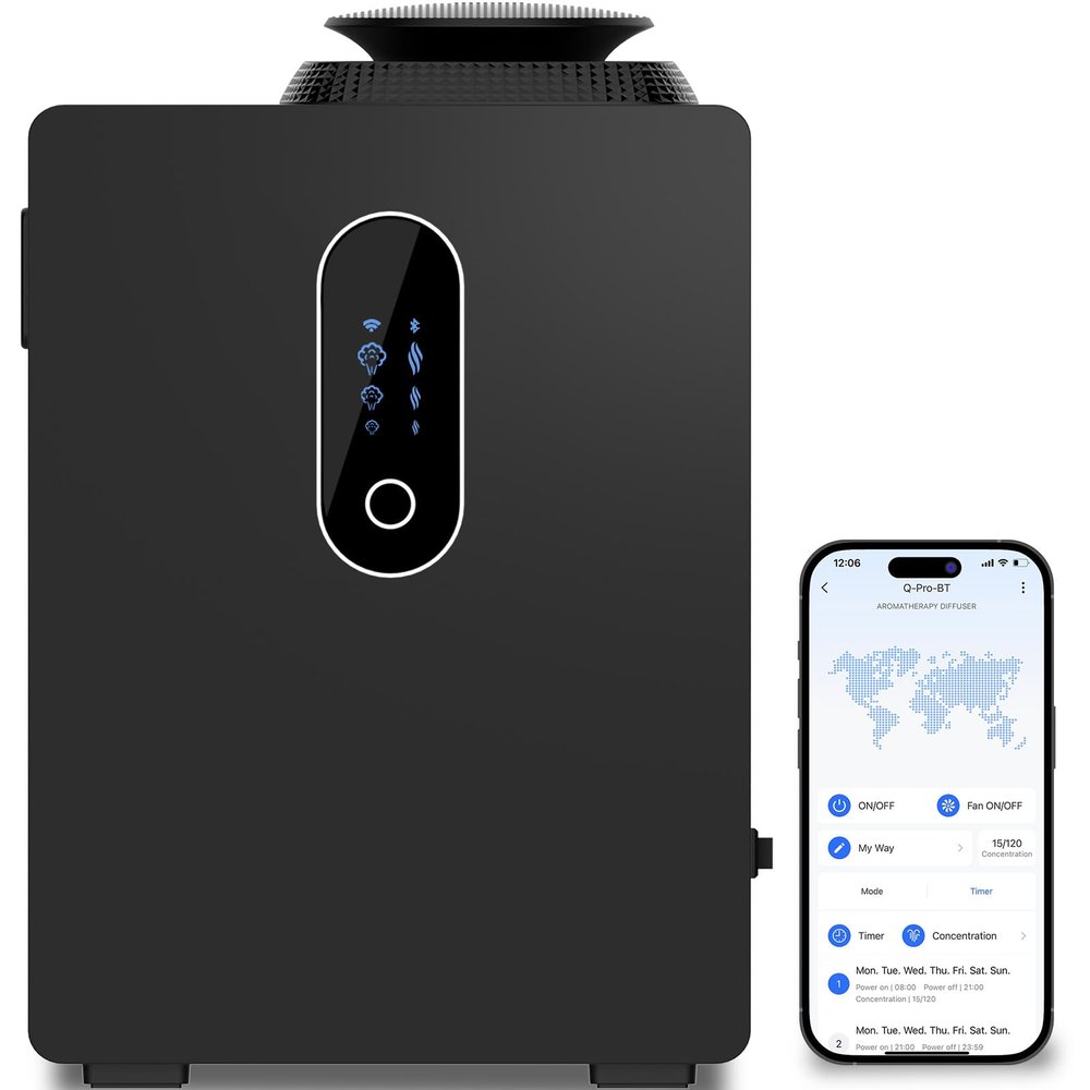 2026 Upgraded HVAC Scent Diffuser Machine, WiFi Control, Coverage 6000 Sq.Ft, Scent Air Machine for Home 1000ML, Waterless Cold Air Aromatherapy Essential Oil Hotel Scent Diffuser for Large Room