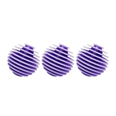 3PCS Wrinkle Laundry Balls ReusableWashing Machines Silicone Clothes Washer Balls Home Tools(Purple)
