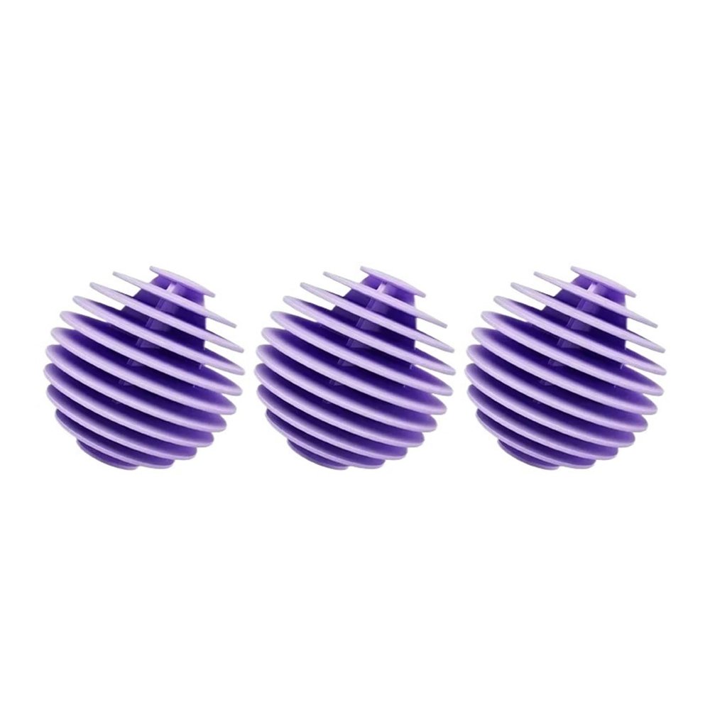 3PCS Wrinkle Laundry Balls ReusableWashing Machines Silicone Clothes Washer Balls Home Tools(Purple)