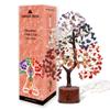 Gangesindia Seven Chakra Crystal Tree - Handmade with 7 Gemstones - Decorative Tree of Life for Wealth & Luck, Positive Energy Stone, Aura Cleansing, Home & Spiritual Dcor view 1