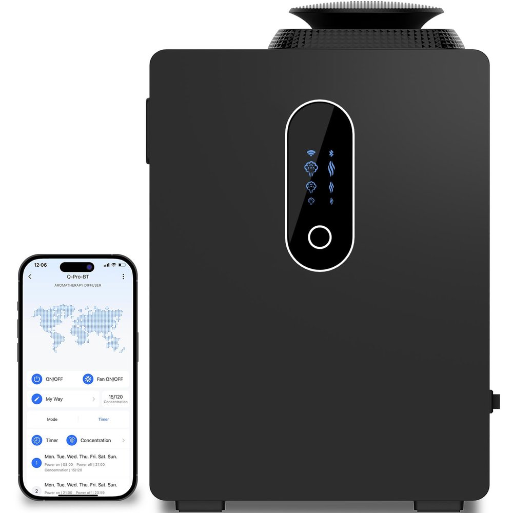 2026 Upgraded HVAC Scent Diffuser Machine 1000ML, Scent Air Machine with WiFi for Home, Hotel Diffuser Coverage 6000 Sq.Ft, Waterless Cold Air Aromatherapy Essential Oil Diffuser for Large Room